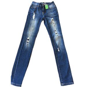 Encore Jeans 0 Straight Youth Women Distressed